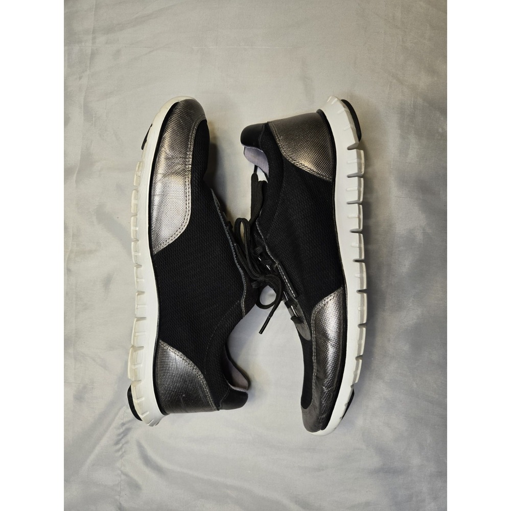 Cole Haan ZeroGrand OS Classic Sneakers Black/Silver Womens 8B Lightweight Cush